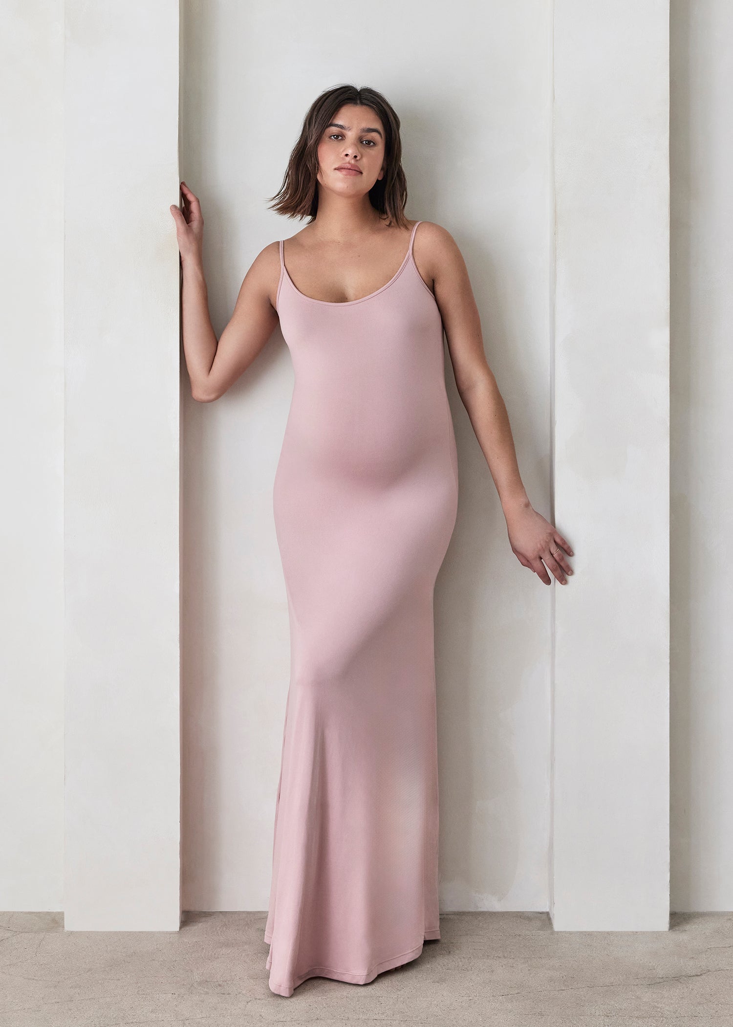 Bumpsuit Maternity the cloud maxi dress in dusty rose