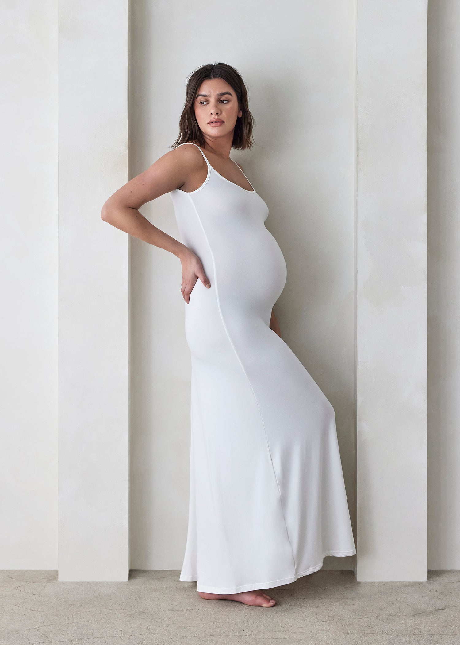 The Bumpsuit Maternity The Cloud Maxi Dress in Ivory