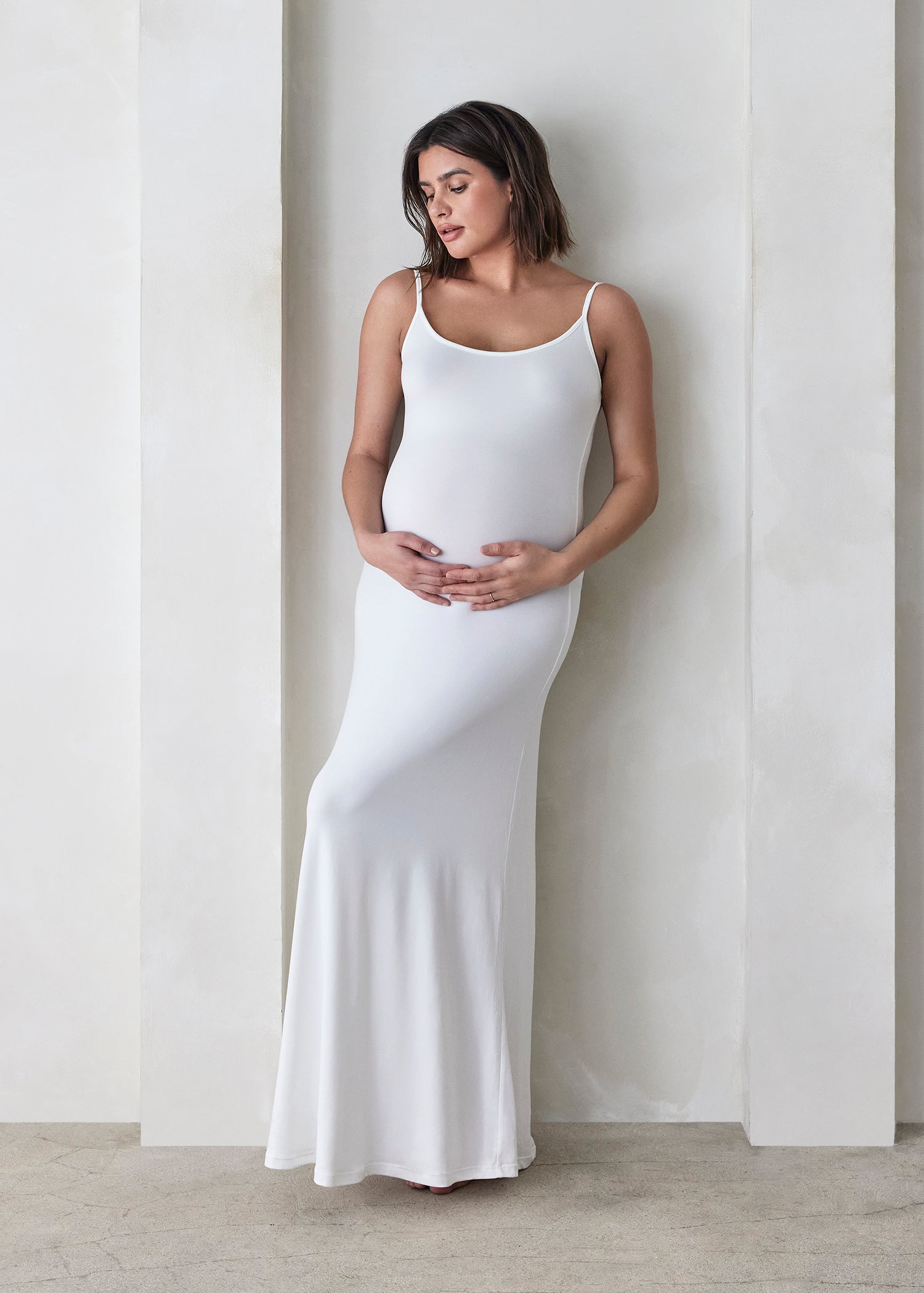 The Bumpsuit Maternity The Cloud Maxi Dress in Ivory