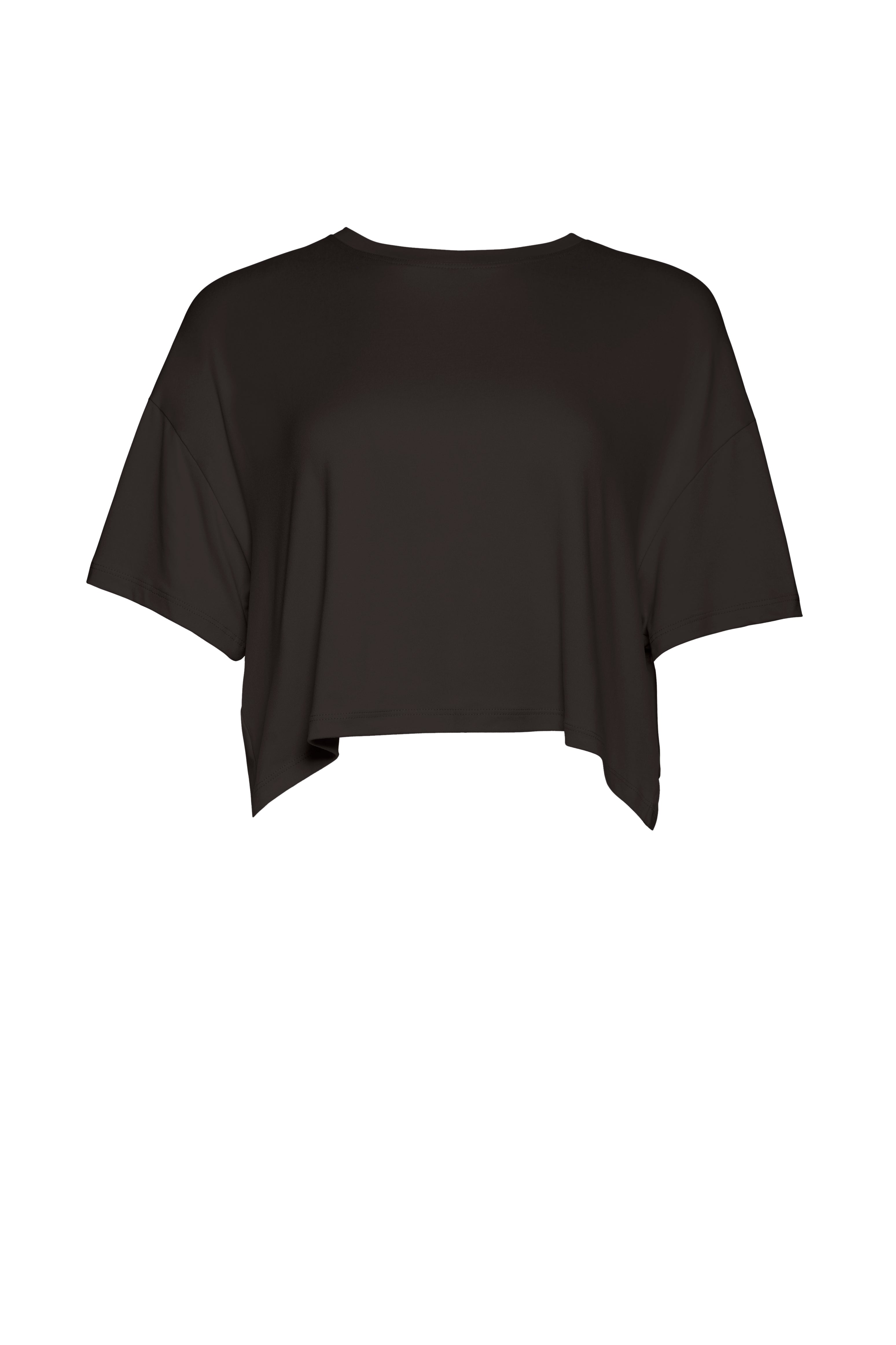 Bumpsuit Maternity The Cloud Short Sleeve Crop Tee in Black