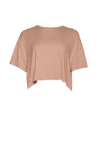 Bumpsuit Maternity The Cloud Short Sleeve Crop Tee in Latte