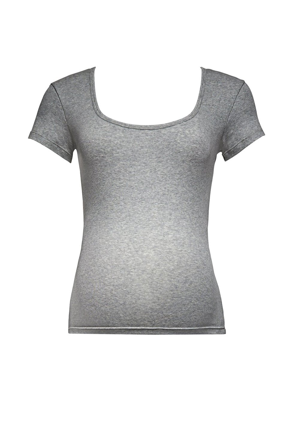 Bumpsuit Maternity the cotton rib 90s scoop neck tee in heather grey