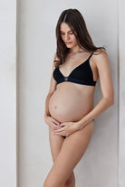 Bumpsuit Maternity The Cotton Rib Triangle Bralette in Black