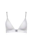 Bumpsuit maternity the cotton rib triangle bralette in ivory ghost mannequin image