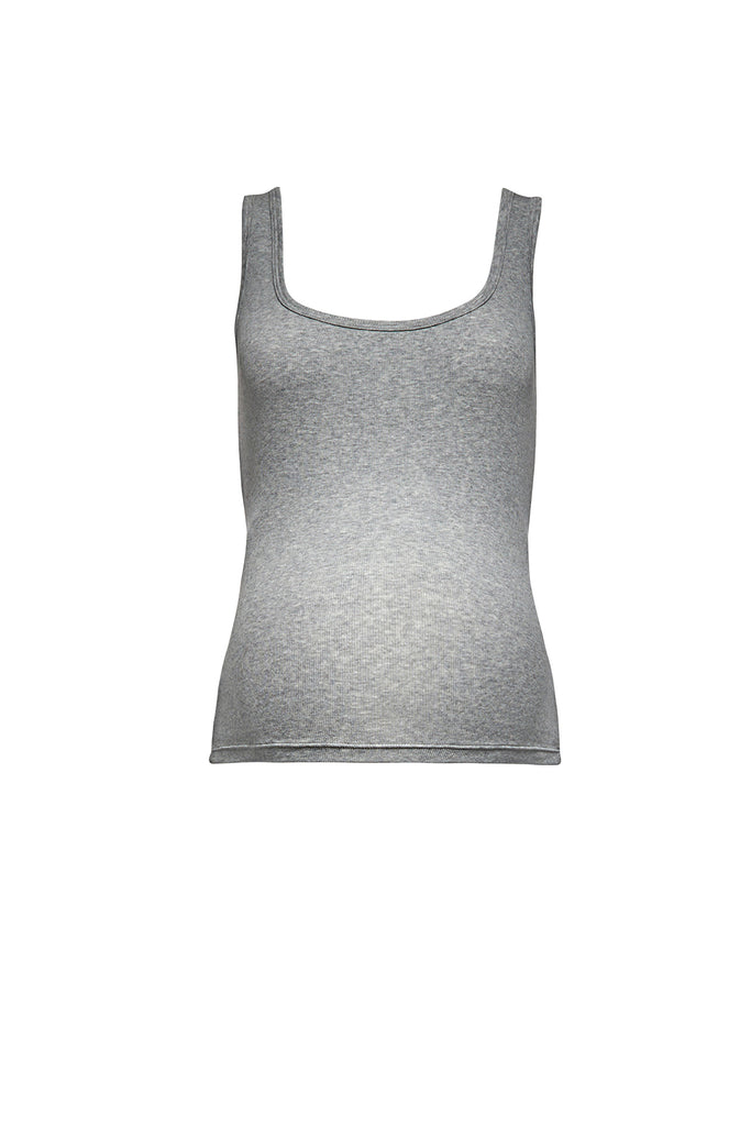 Bumpsuit Maternity the cotton rib 90s tank in heather grey