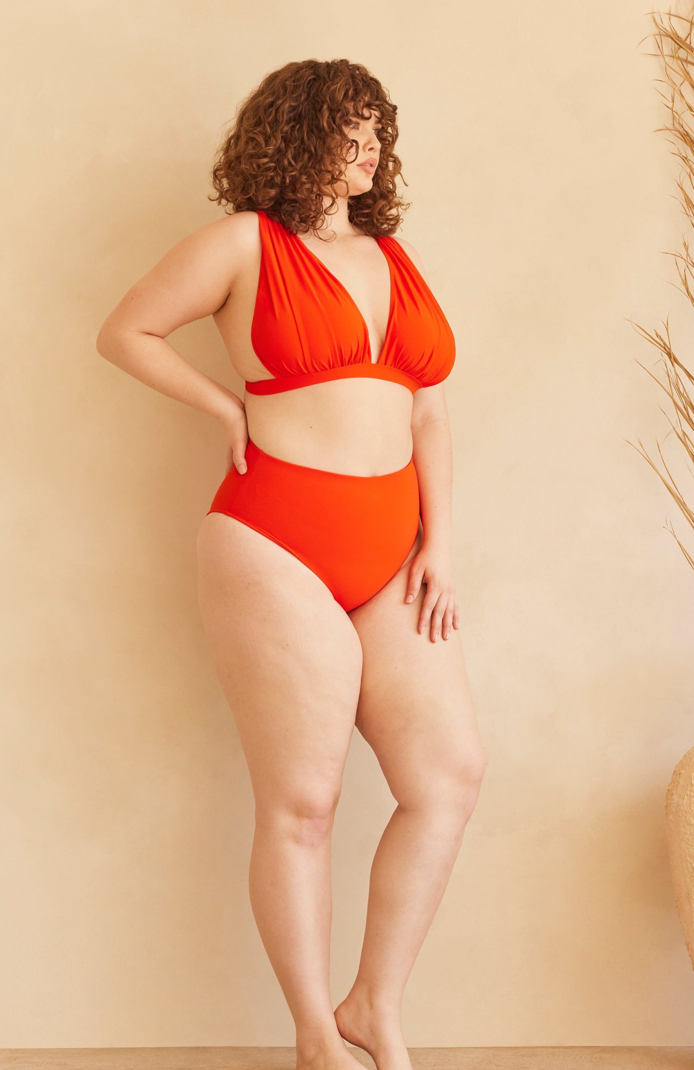 The Bumpsuit Maternity The Edie High Waist Swim Bottom in Scarlett