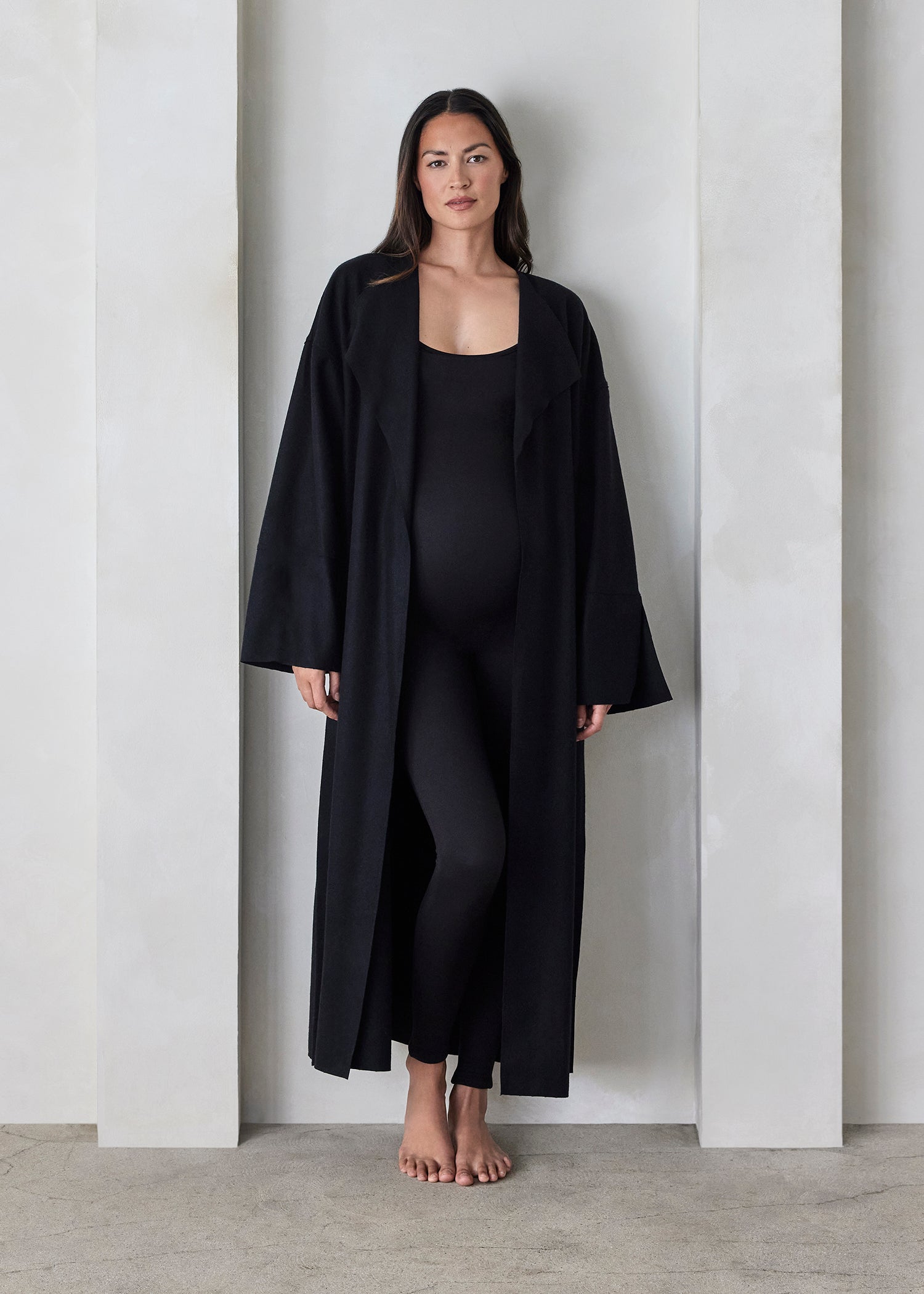 bumpsuit maternity the grace wool coat in black