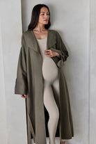 bumpsuit maternity the grace wool coat in taupe