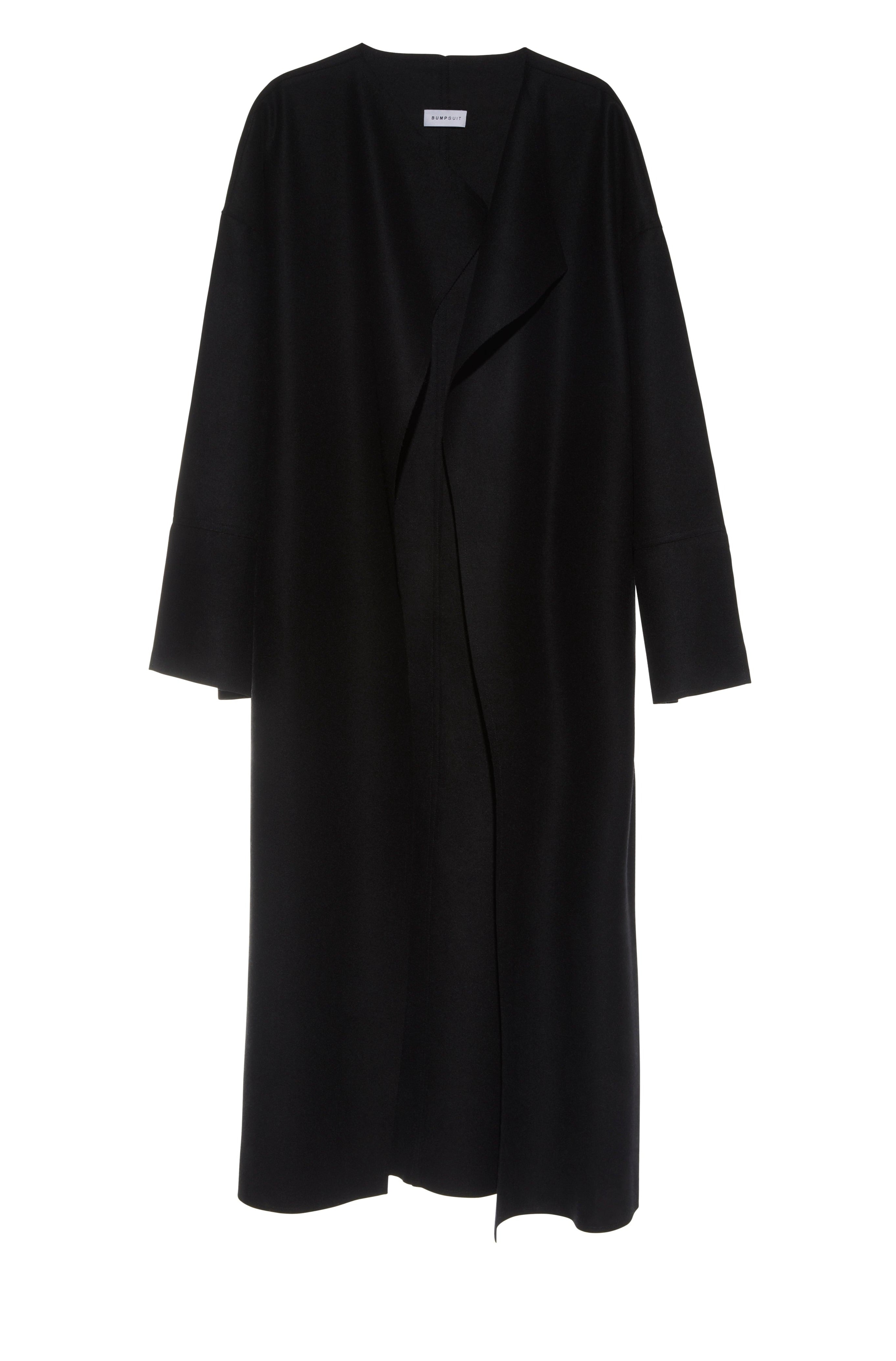 Bumpsuit Maternity The Grace Wool Waterfall Coat in Black