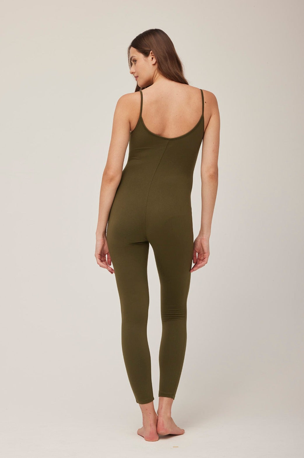 Bumpsuit Maternity The Kate Sleeveless Jumpsuit in Olive