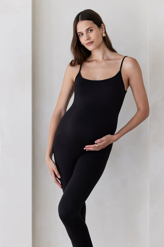 Bumpsuit Maternity the Kate Sleeveless Jumpsuit in Black
