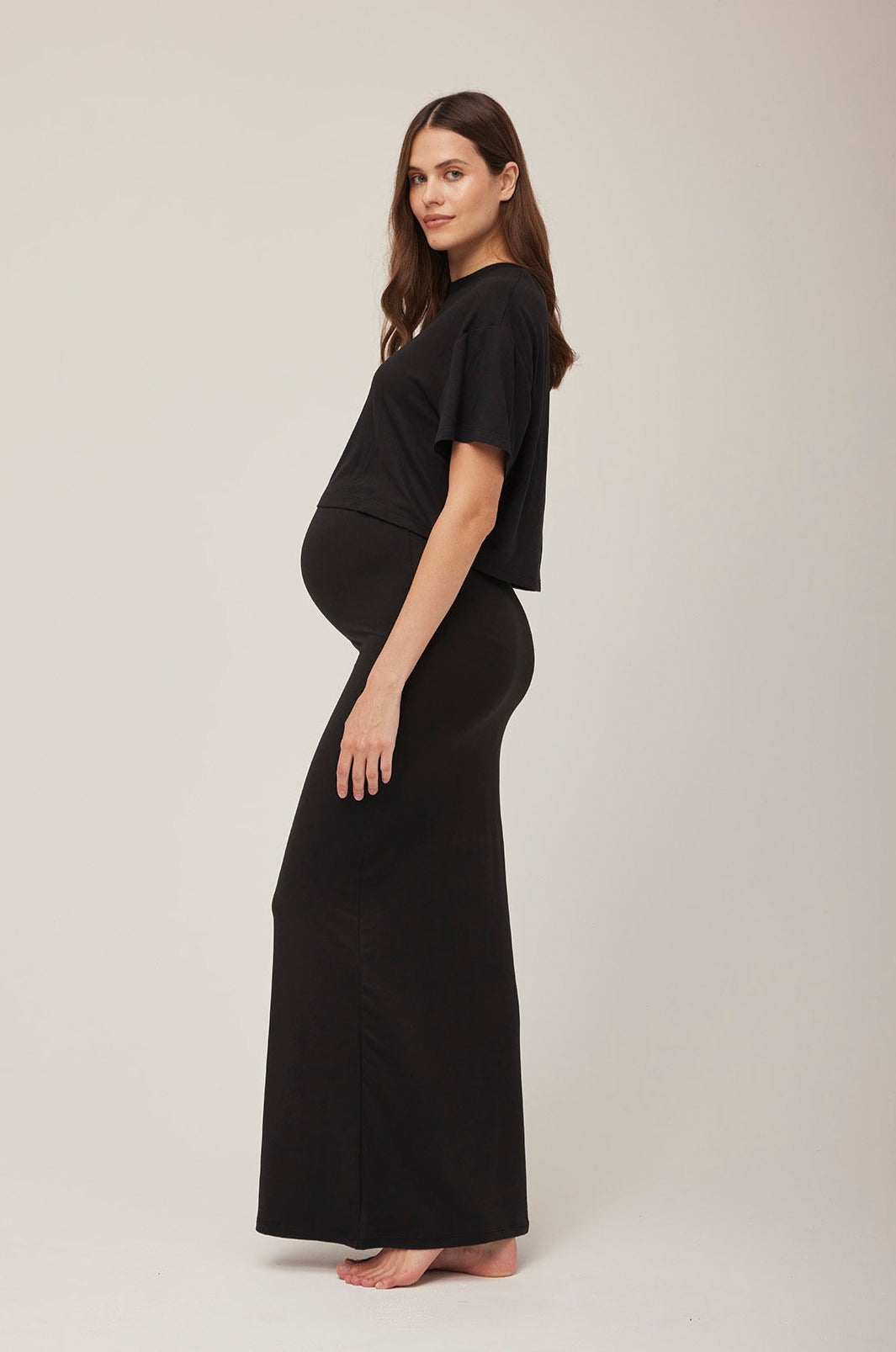 Bumpsuit Maternity the long skirt in black