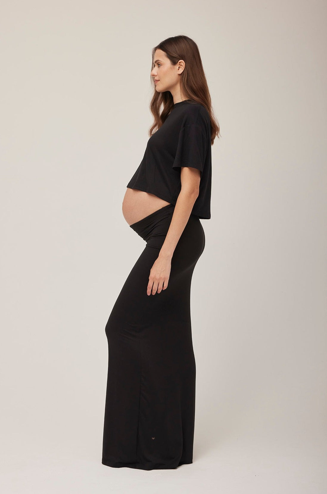 Bumpsuit Maternity the long skirt in black