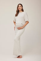 bumpsuit maternity the long skirt in heather grey