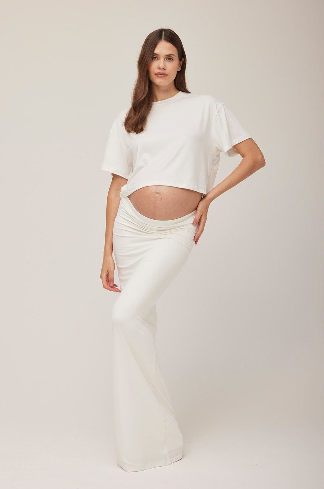 Bumpsuit Maternity the long skirt in ivory