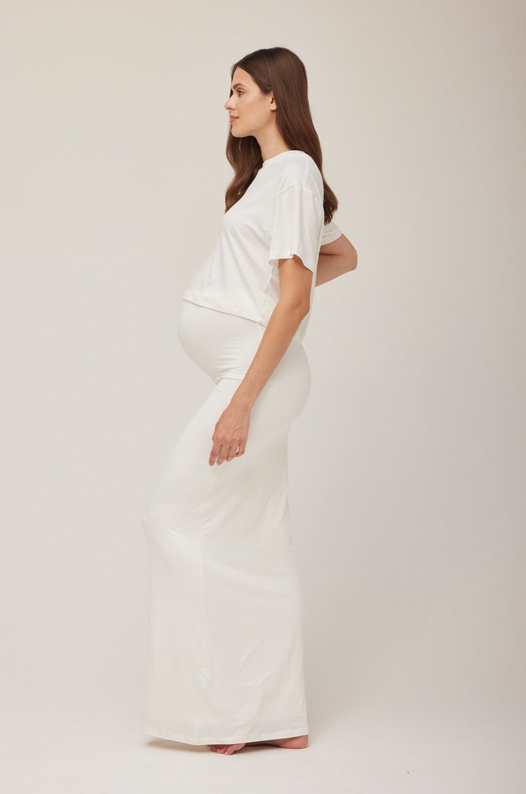 Bumpsuit Maternity the long skirt in ivory