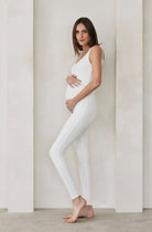 Bumpsuit Maternity The Lucy Sleeveless Jumpsuit in Ivory