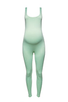 Bumpsuit Maternity The lucy Scoop neck sleeveless jumpsuit in mint