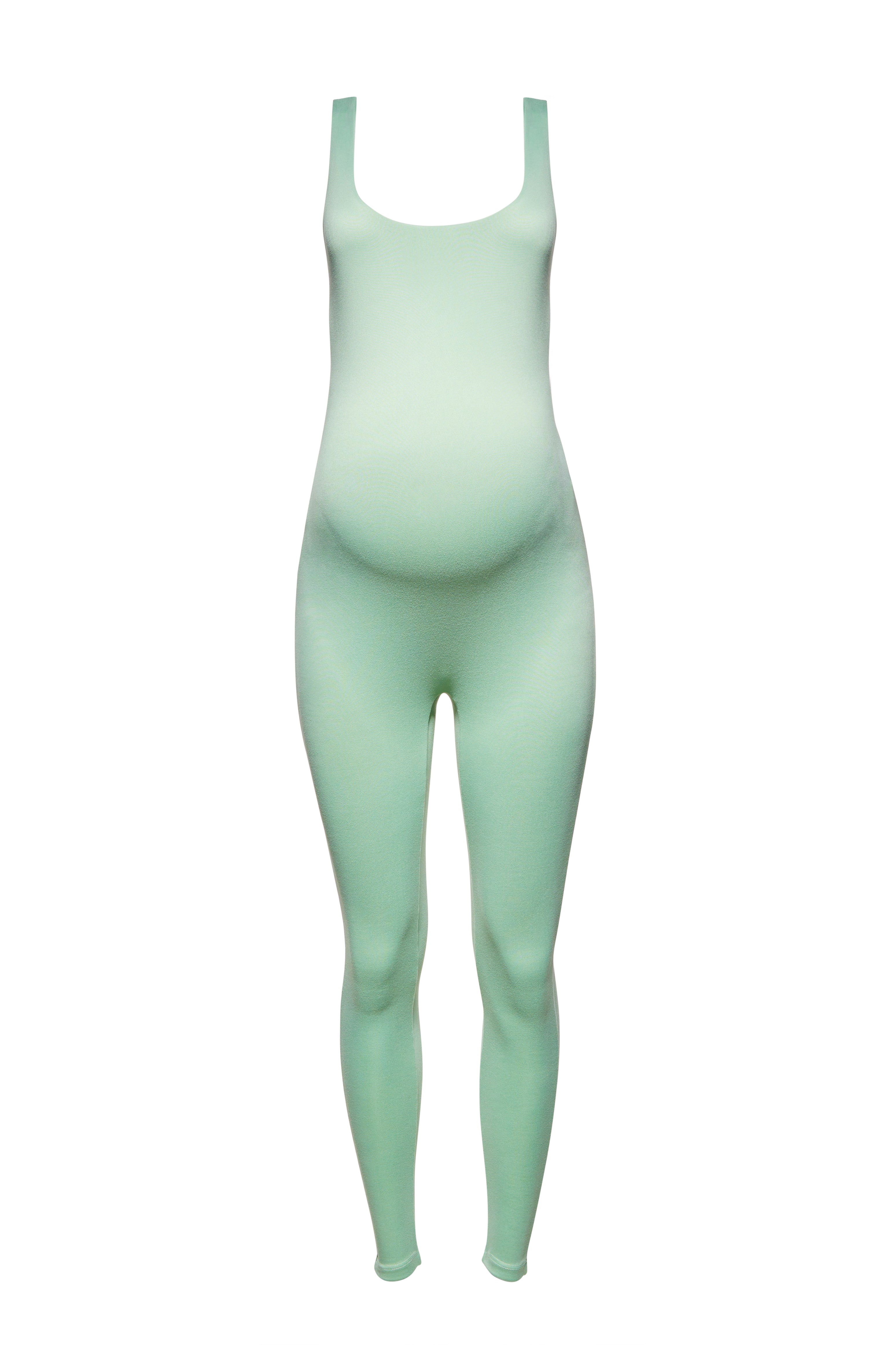 Bumpsuit Maternity The lucy Scoop neck sleeveless jumpsuit in mint