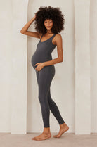 bumpsuit maternity the lucy scoop neck sleeveless jumpsuit in slate