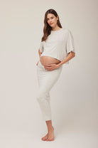 Bumpsuit Maternity the midi skirt in heather grey