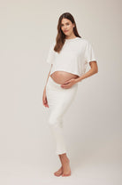 bumpsuit maternity the midi skirt in ivory