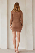 Bumpsuit Maternity The nicole long sleeve turtleneck mini dress in mocha