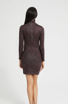 Bumpsuit Maternity The nicole long sleeve turtleneck mini dress in snake