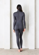 Bumpsuit Maternity The Penelope Turtleneck Long sleeve Jumpsuit in Slate