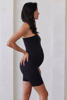  Bumpsuit Maternity The Romee One Shoulder Romper in Black