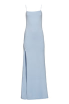 Bumpsuit maternity the rosie square neck sleeveless maxi dress with side slit powder blue