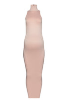 Bumpsuit Maternity The Serena Turtleneck Sleeveless Maxi Dress in Dusty Pink