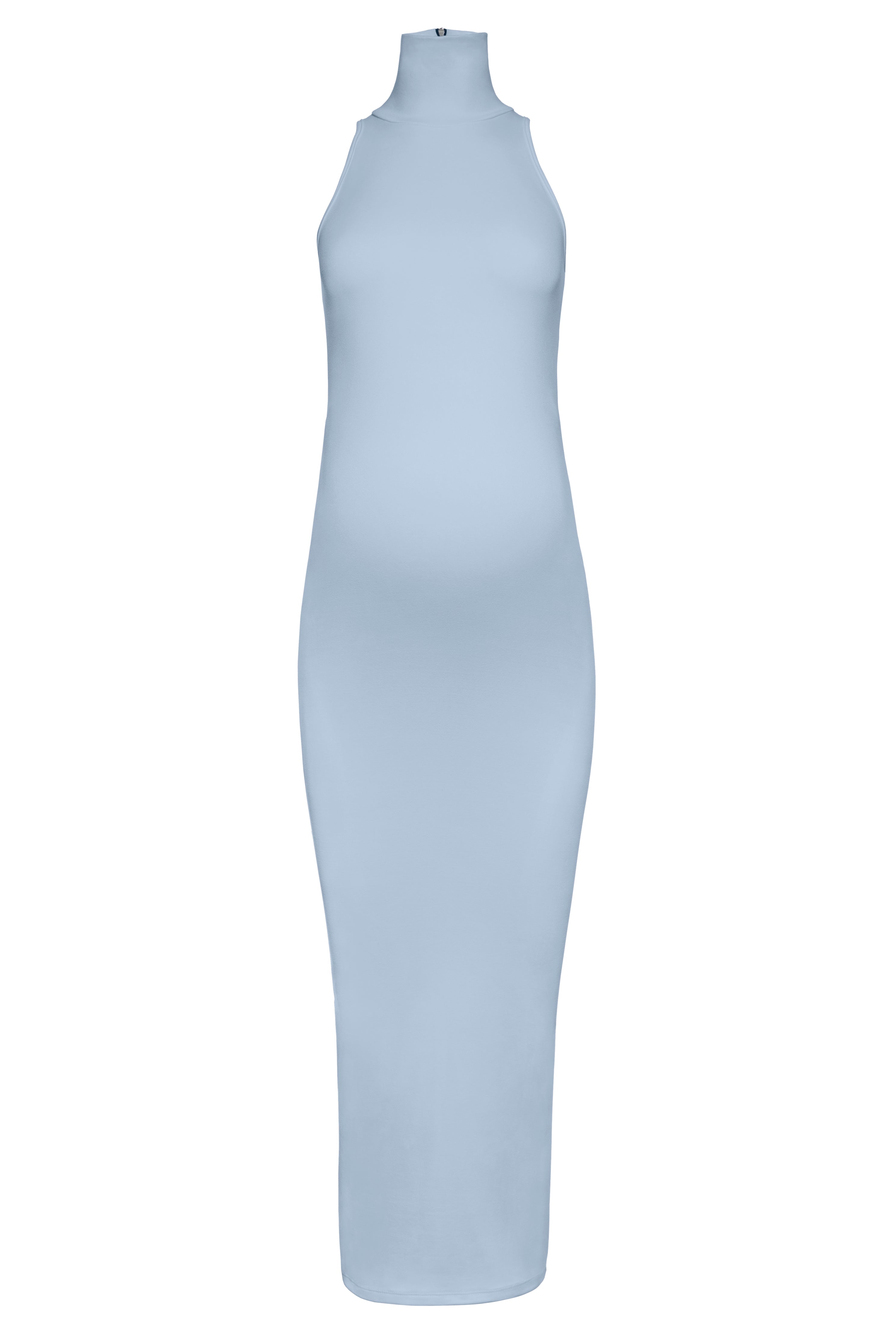 Bumpsuit Maternity The Serena Turtleneck Sleeveless Maxi Dress in Powder Blue