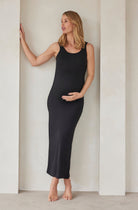 Bumpsuit Maternity The Sleeveless Scoop Neck Maxi Dress in Black