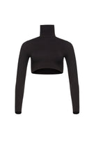 Bumpsuit Maternity The Turtle Long Sleeve Crop Tee in Black