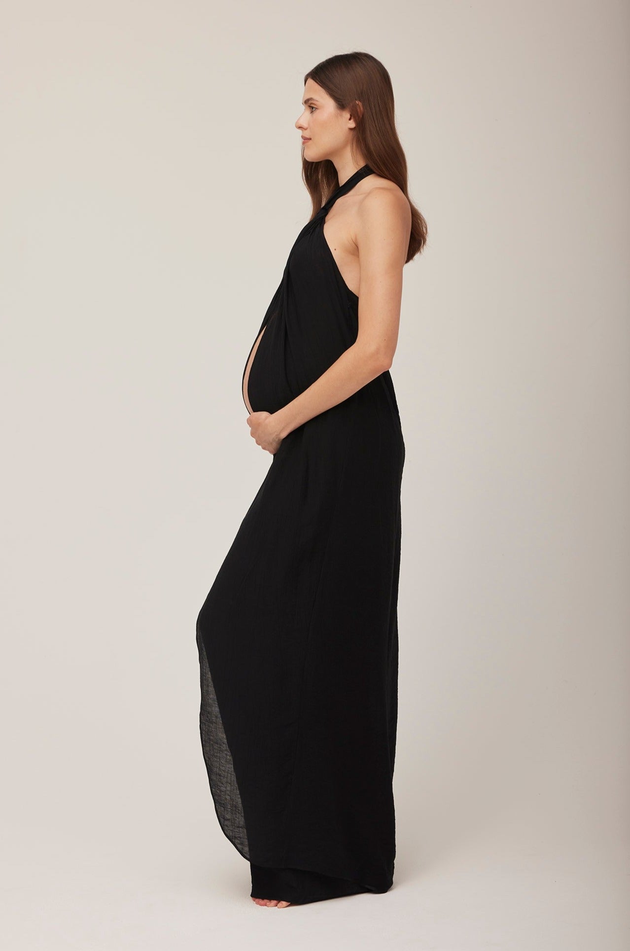 Bumpsuit Maternity The Vacation Collection The Scarf Top in Black