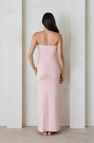 Bumpsuit Maternity The Zoe Strapless Maxi Dress in Dusty Pink