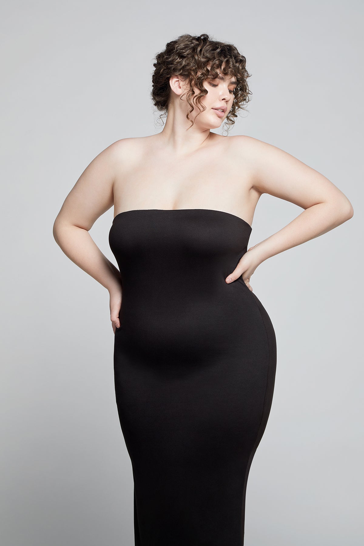 Bumpsuit Maternity the zoe tube maxi dress in black