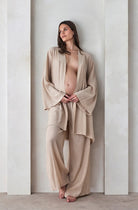 Bumpsuit Maternity x Georgia Fowler The Kimono Robe in Sand Gauze