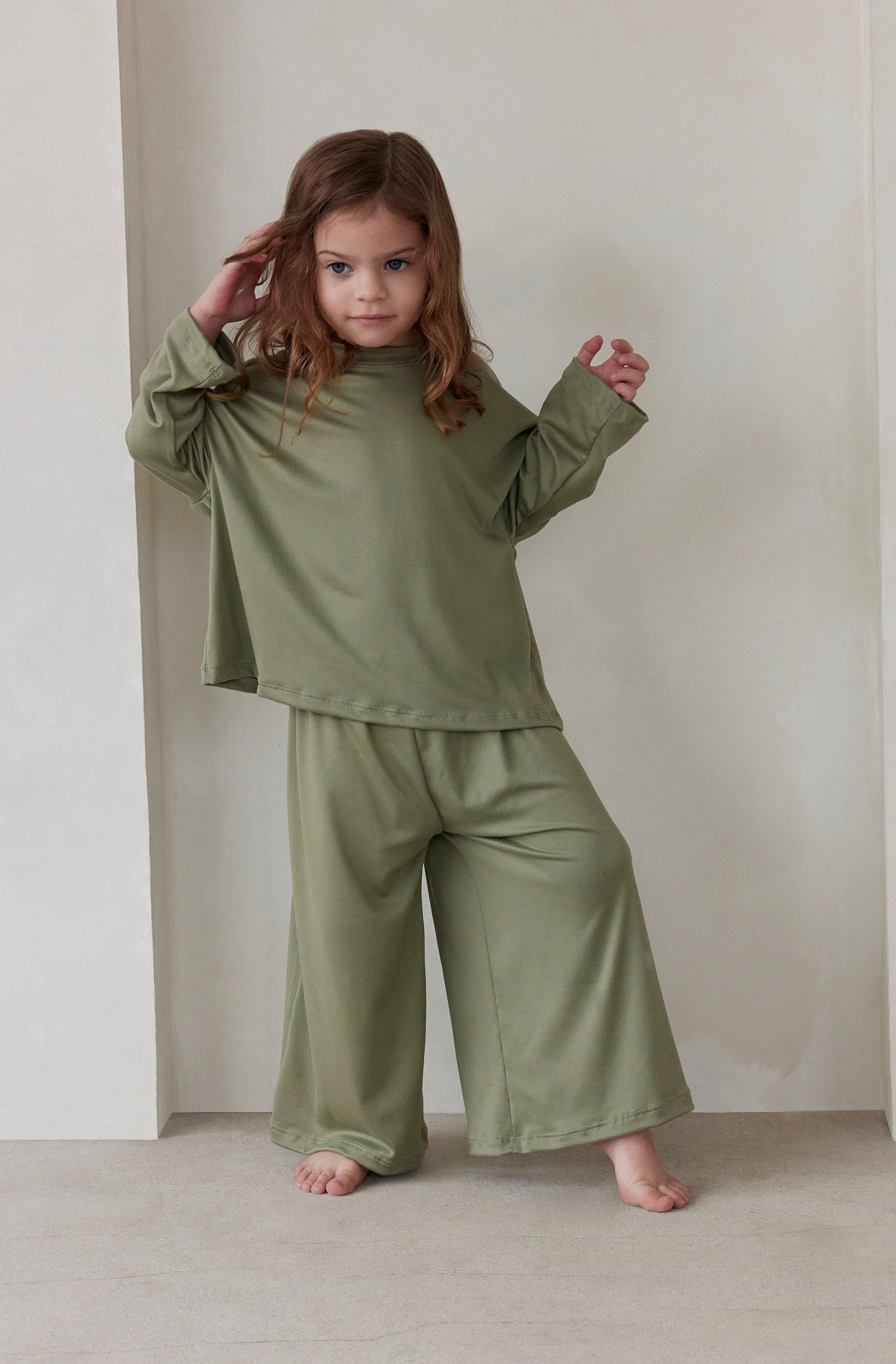 Bumpsuit the cloud kids pant in moss