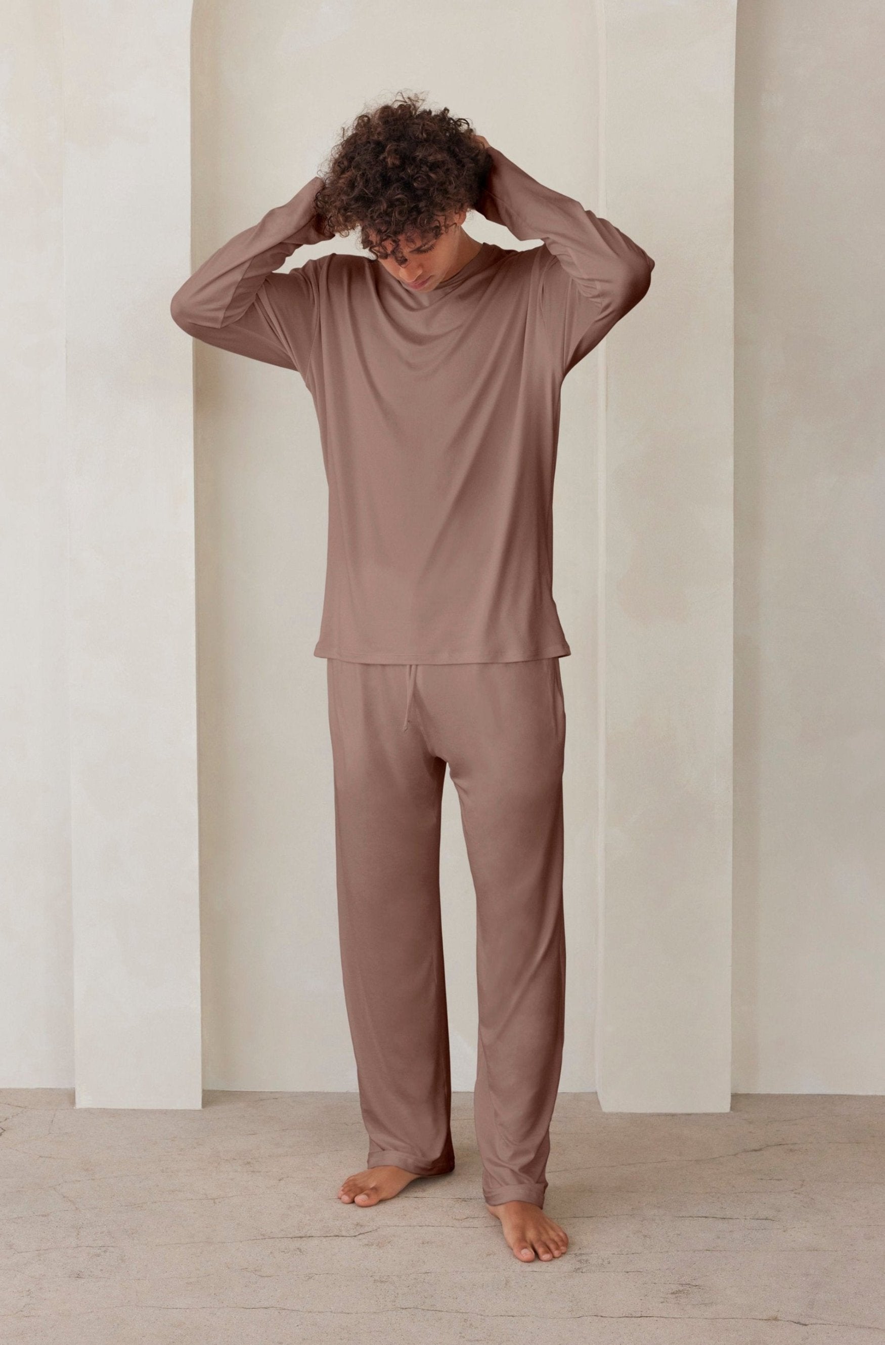 Bumpsuit The Cloud Loungewear Mens Pant in Latte