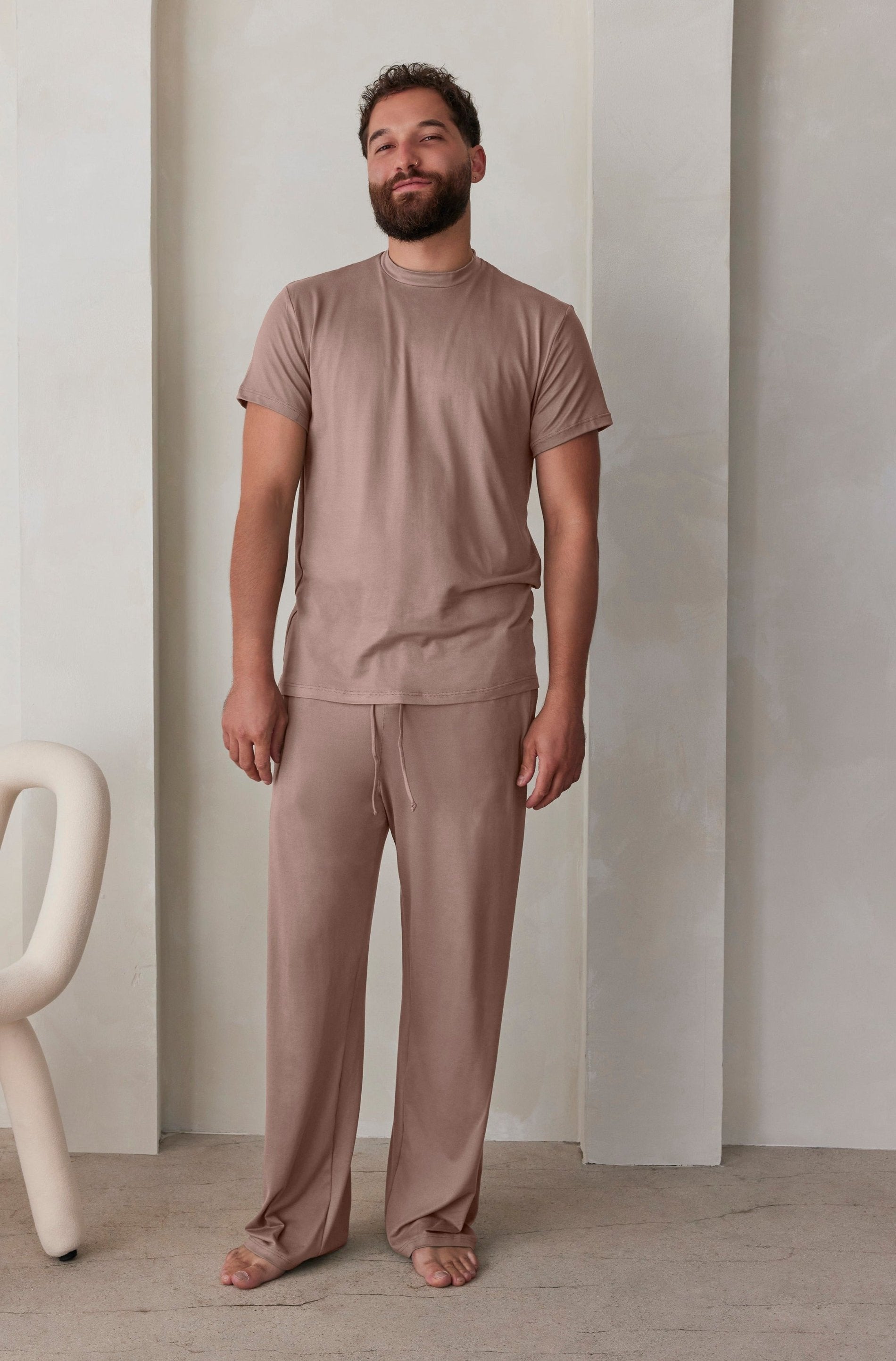 Bumpsuit The Cloud Loungewear Mens Pant in Latte