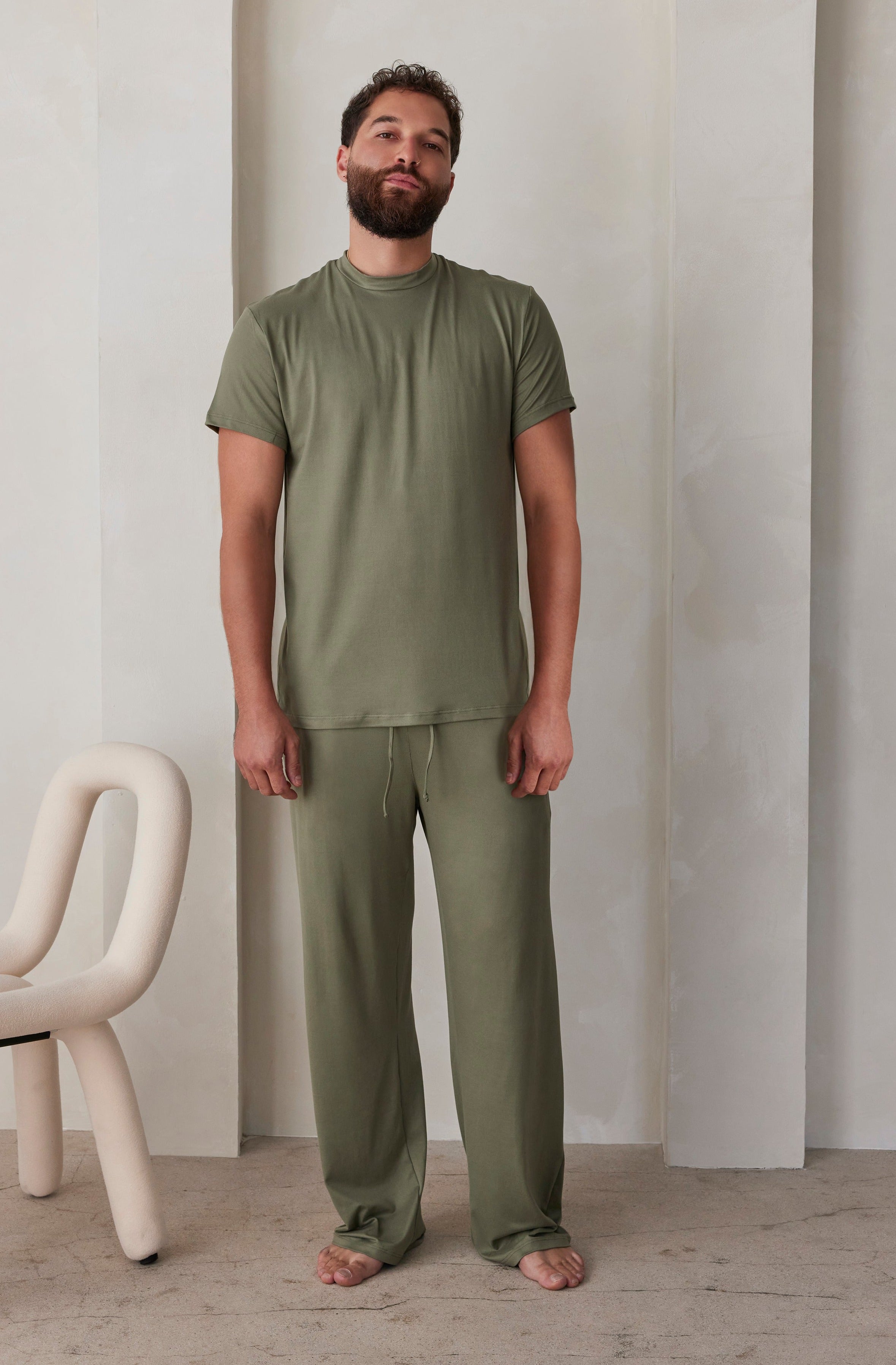 Bumpsuit The Cloud Loungewear Mens Pant in Moss