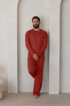 Bumpsuit The Cloud Loungewear Mens Pant in Rust