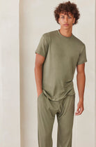 Bumpsuit The Cloud Loungewear Mens Short Sleeve Tee in Moss