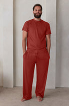 Bumpsuit The Cloud Loungewear Mens Short Sleeve Tee in Rust