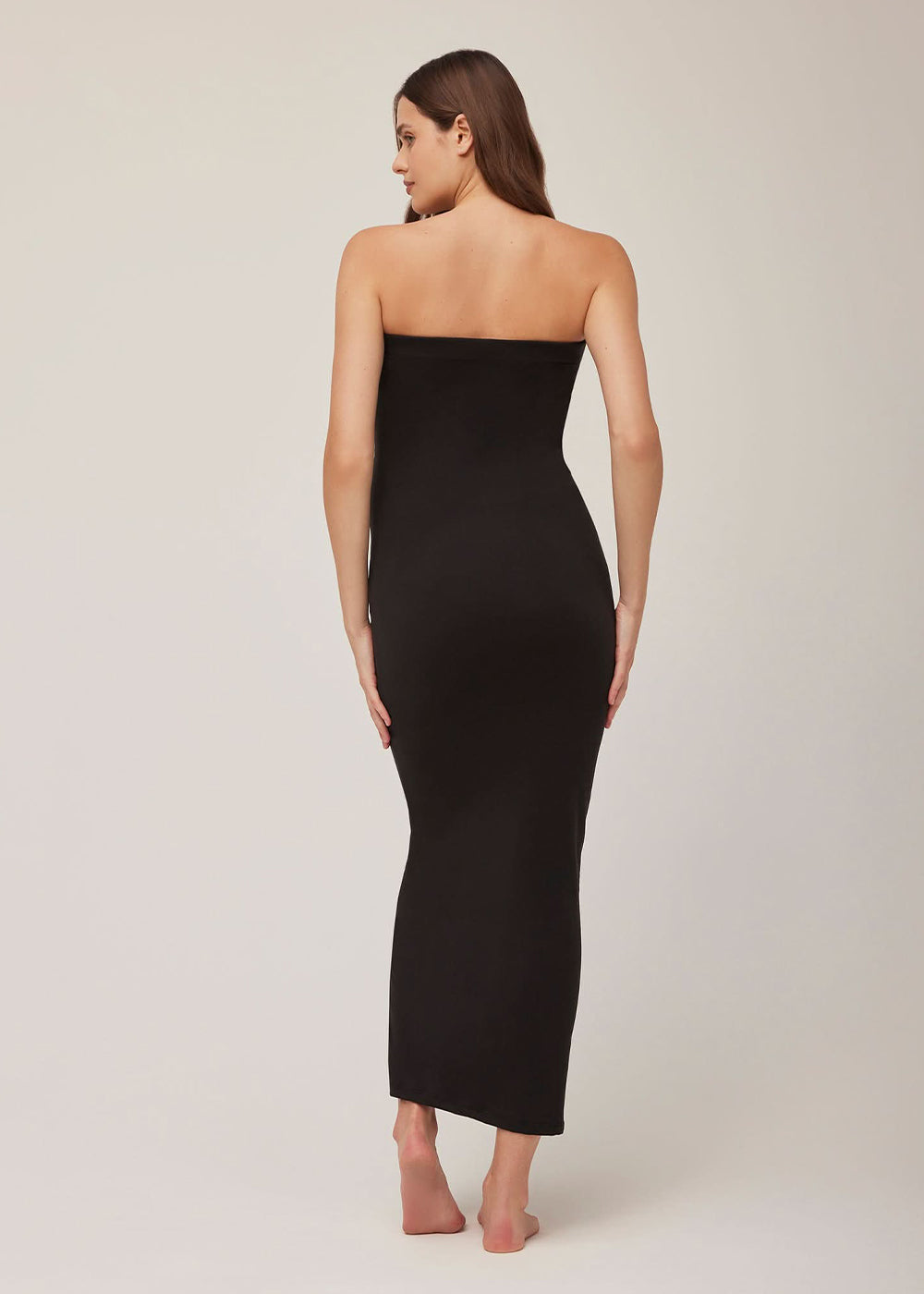 bumpsuit the zoe maxi maternity strapless dress in black