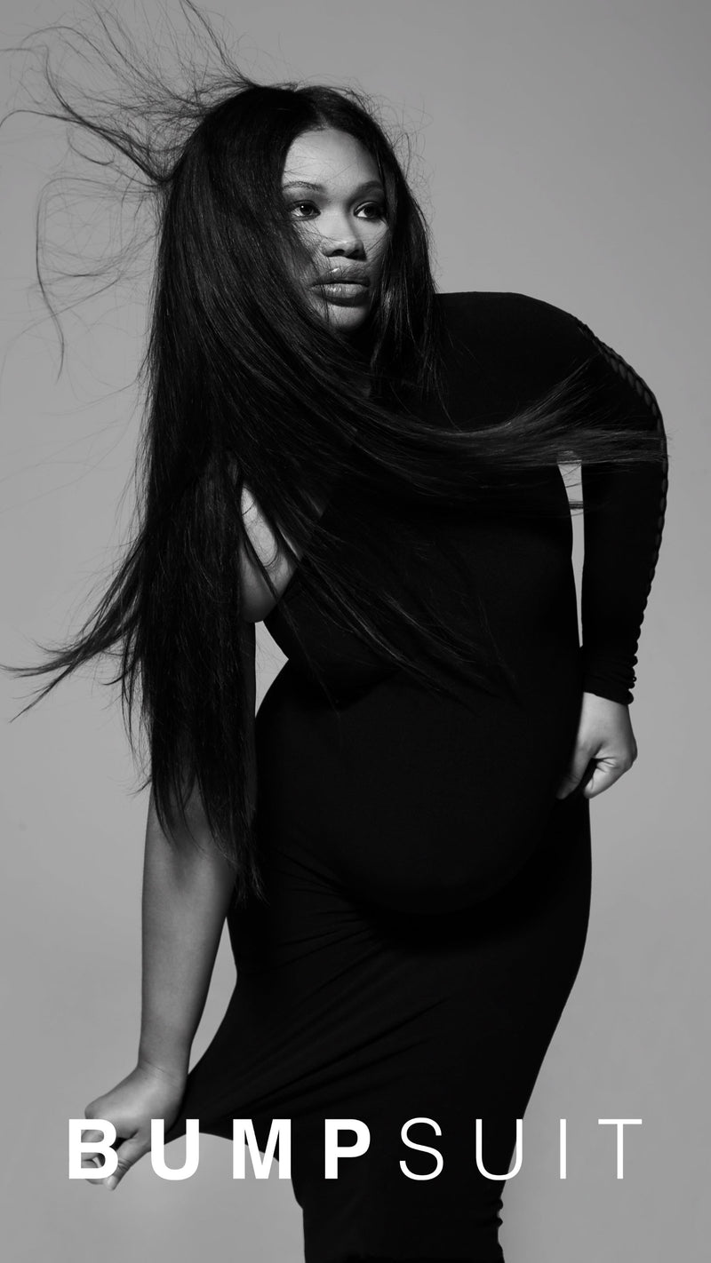 chanel iman for bumpsuit soft rib collection