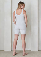 the cotton essentials the cindy maternity romper jumpsuit in heather grey