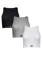 cotton rib crop top 3 pack